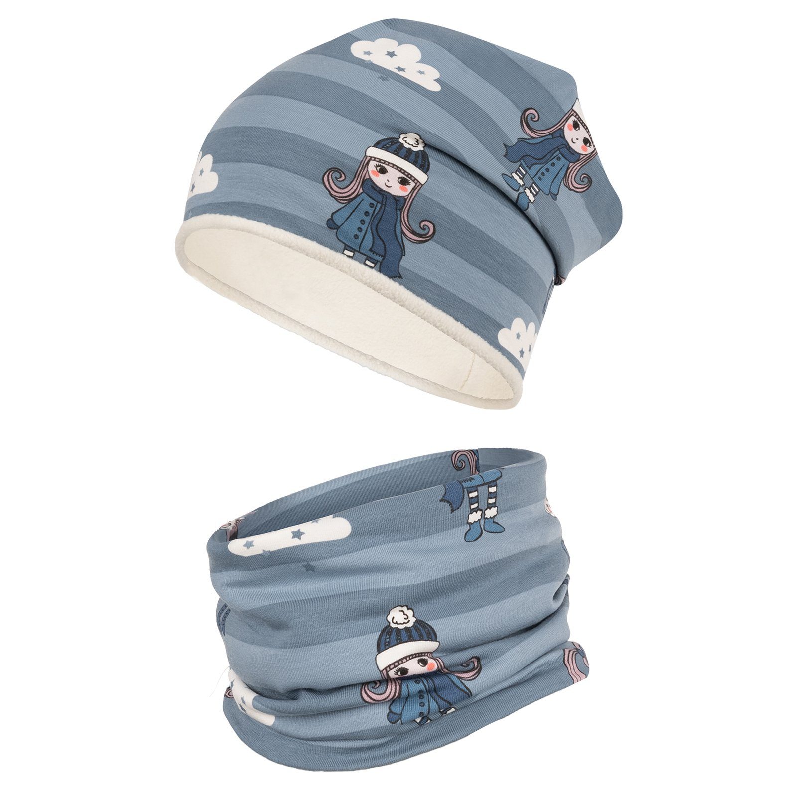 Mütze & Schal Wintermütze Beanie Winterschal Mädchenmütze