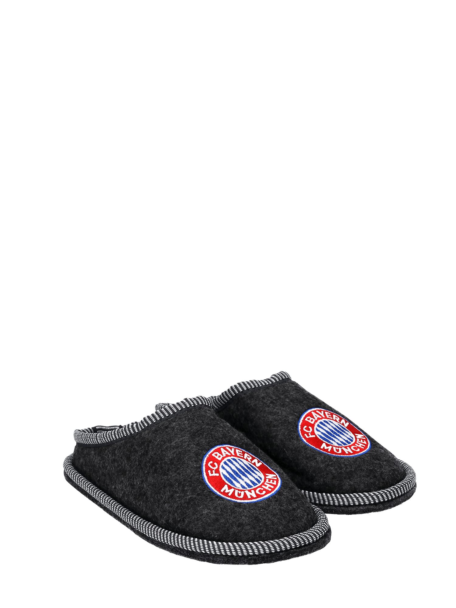FC Bayern München FC Bayern München, Filz-Pantoffeln, Kinder, Grau Plüsch Hausschuhe