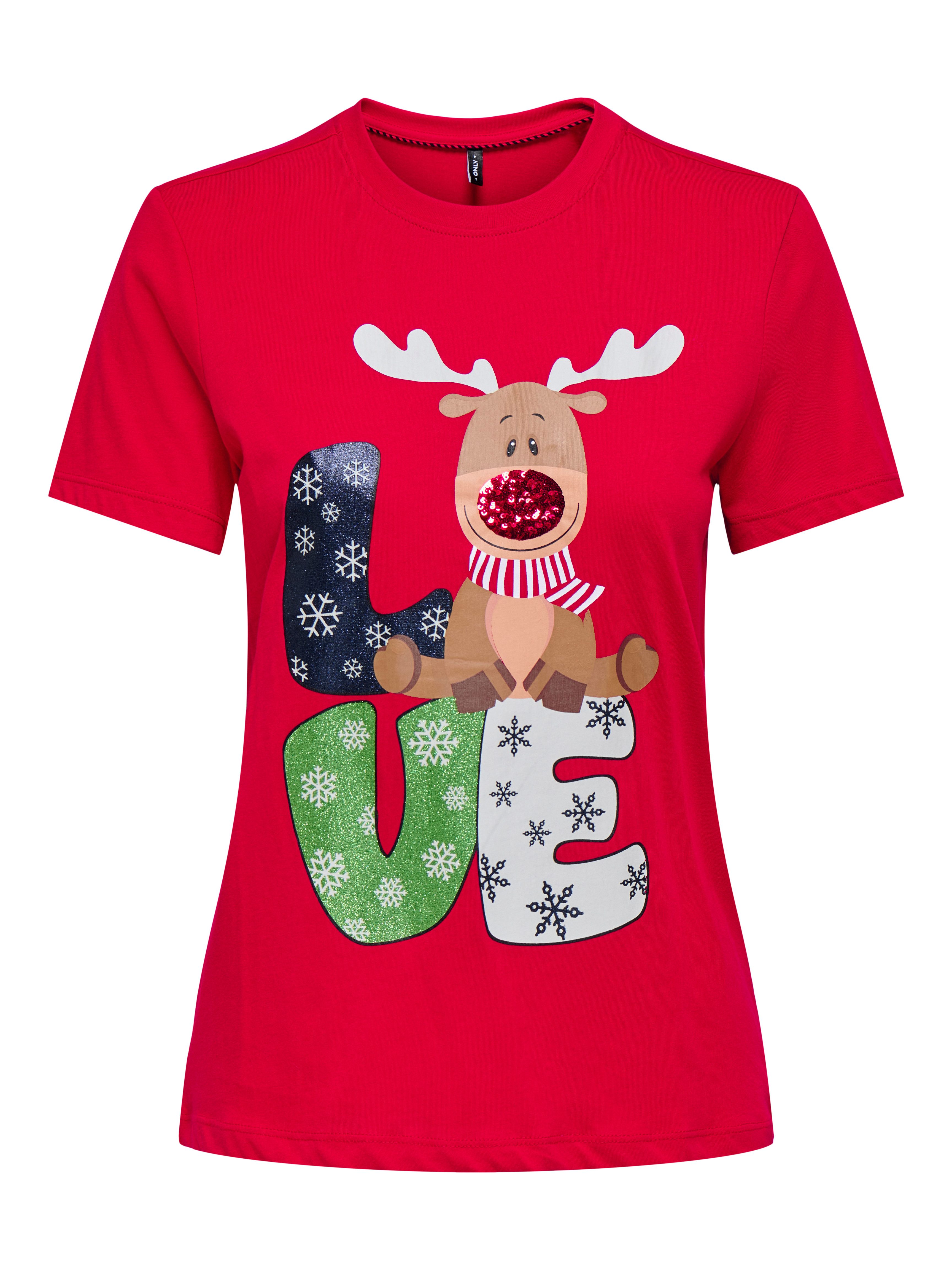 ONLY Rundhalsshirt ONLXMAS YRSA CHRISTMAS REG günstig online kaufen
