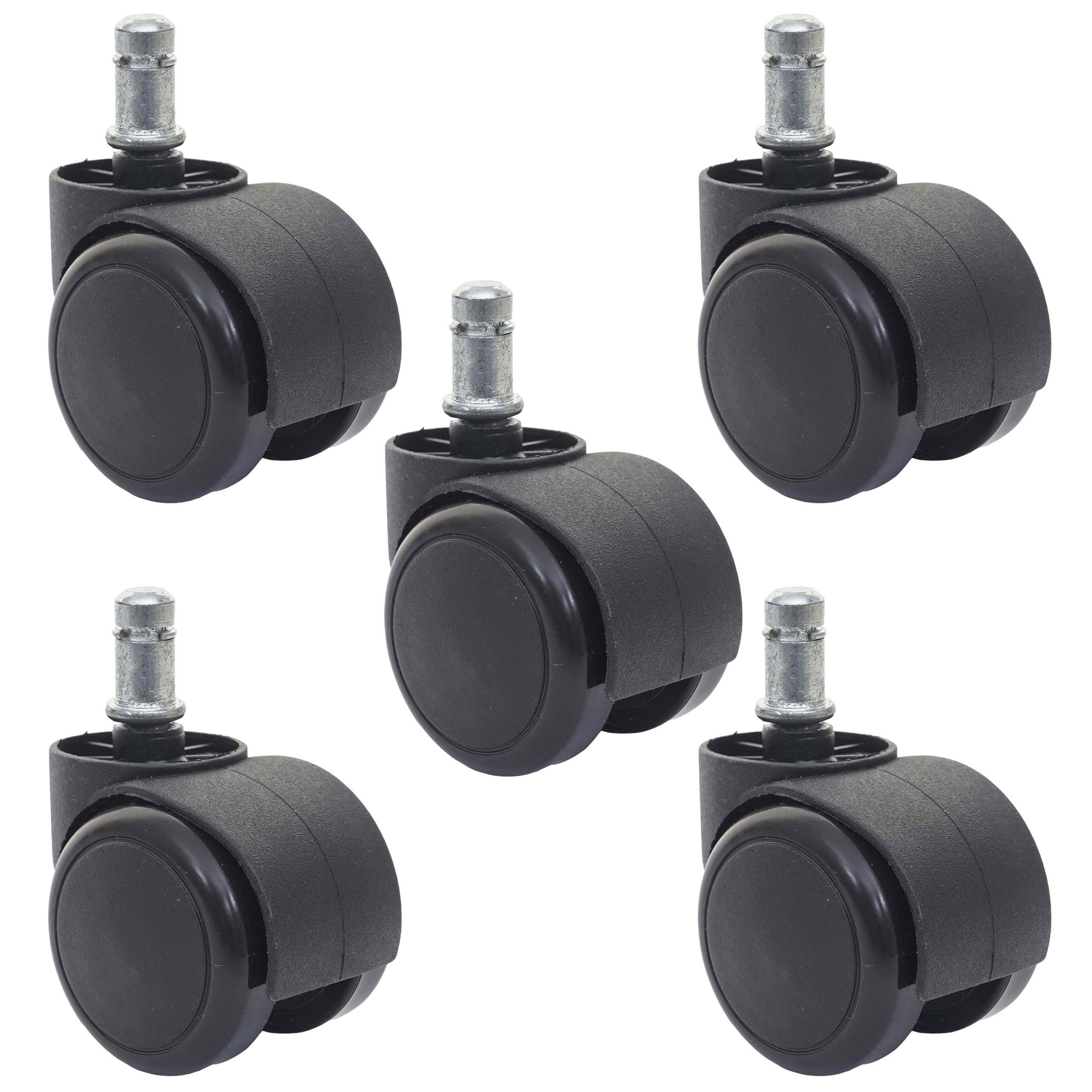 MCW Stuhlrolle Hartbodenrollen-5, (Set, 5-St., 5er), Schützt Ihren Hartboden, gute Leichtlaufeigenschaften, Doppelrollen