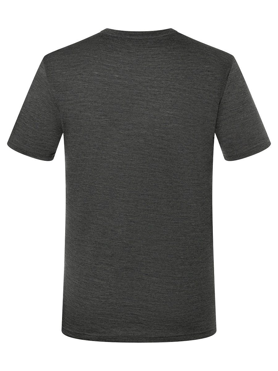 T-Shirt Merino-Materialmix Melange/Feather Merino SUPER.NATURAL TEE Grey feinster M Grey Print-Shirt HANDLEBAR Pirate