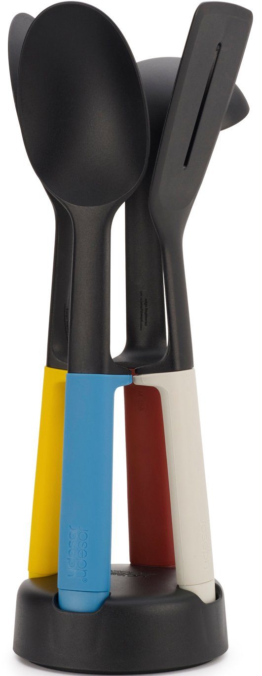 Joseph Joseph Kochbesteck-Set Elevate™ Slim (Set, 5-tlg., Storage stand, Slotted Turner, Slotted spoon, Solid spoon, Ladle), mit Ständer