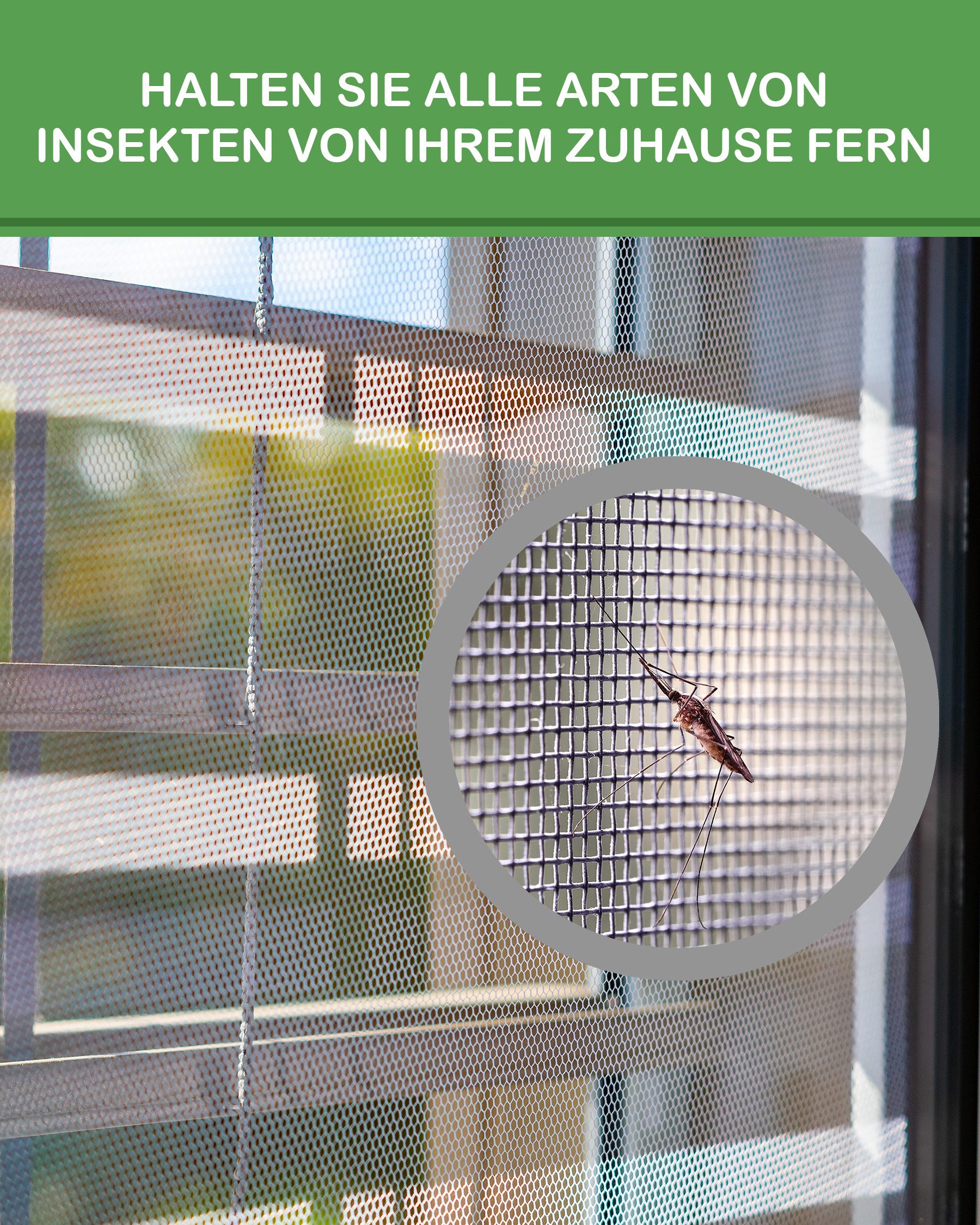 Waidmeister Fliegengitter-Gewebe Fliegengitter Aktion 5er Set 130 x 150 cm Anthrazit, (1-St)