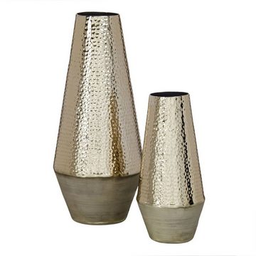 Bigbuy Dekovase Vase 20 x 20 x 46,5 cm Gold Aluminium