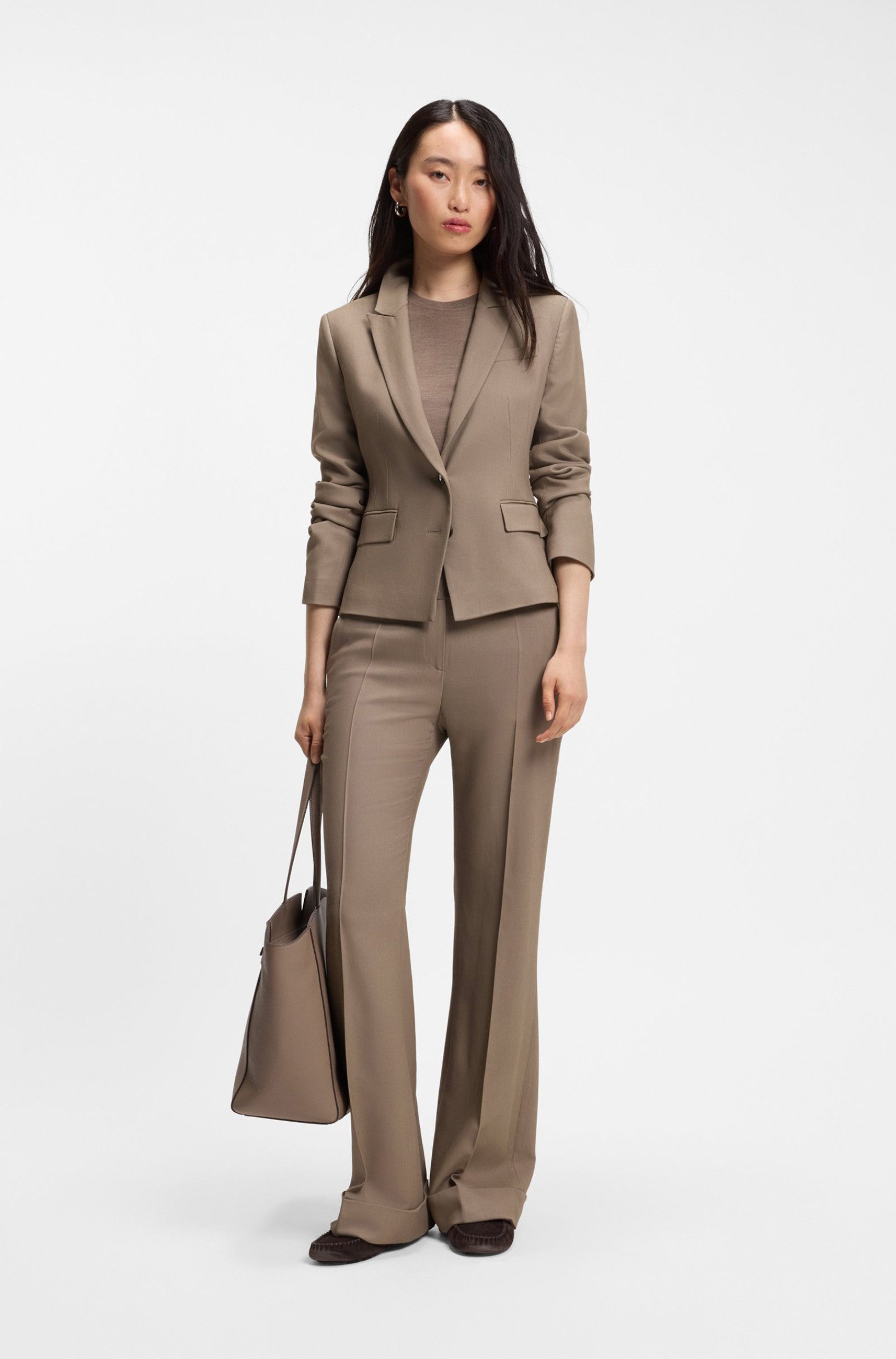 BOSS Jackenblazer Jia aus elastischer Gabardine (1-tlg)