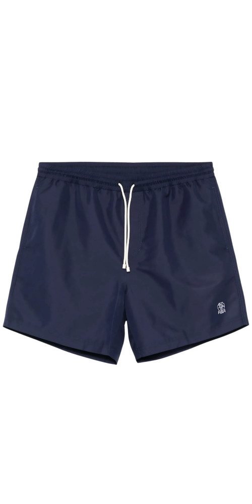 BRUNELLO CUCINELLI Badehose Brunello Cucinelli logo-embroidered swim shorts