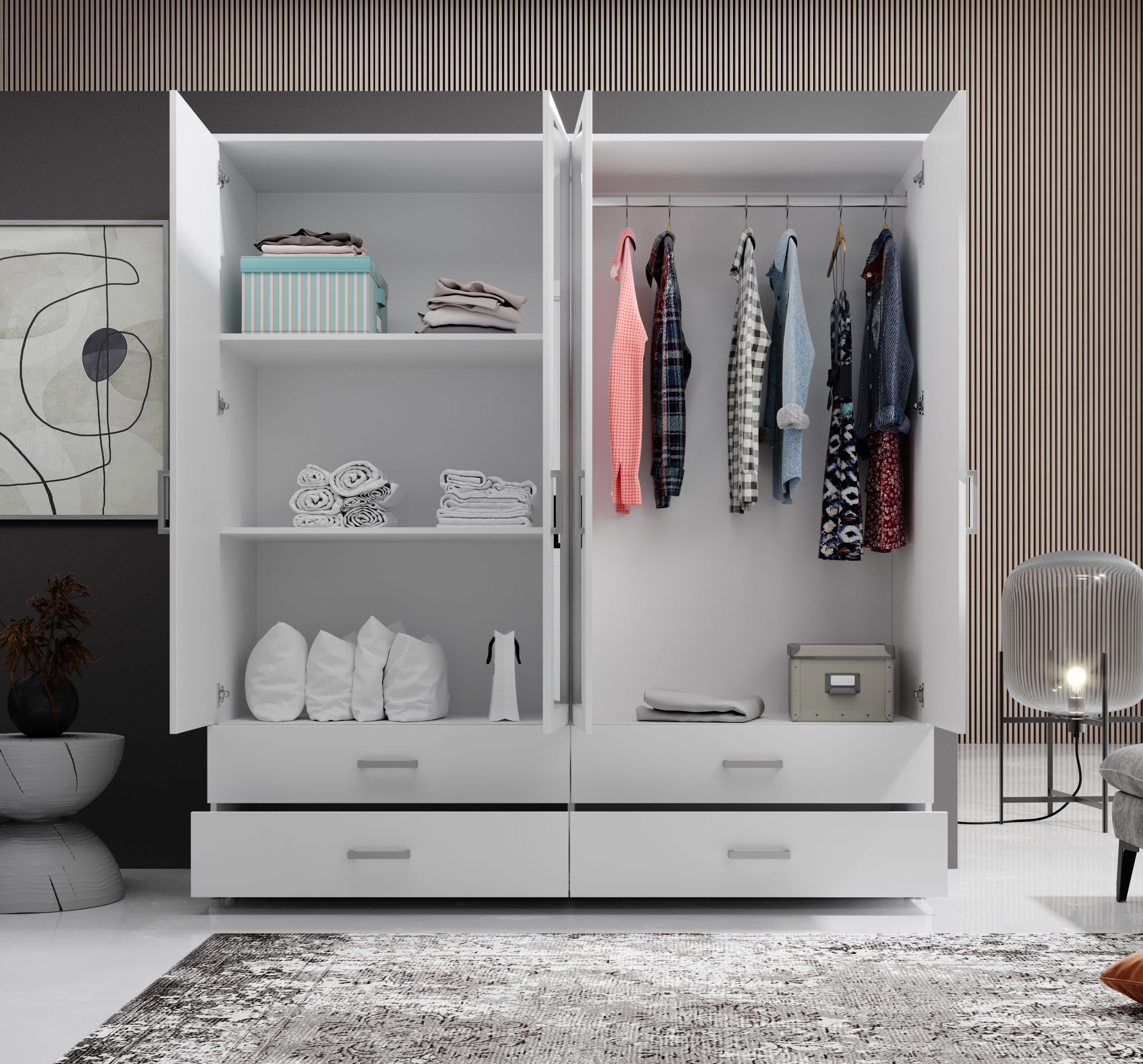 Pol-Power Kleiderschrank 180 x 190 x 51 cm (B/H/T) – Bild 4 von 5