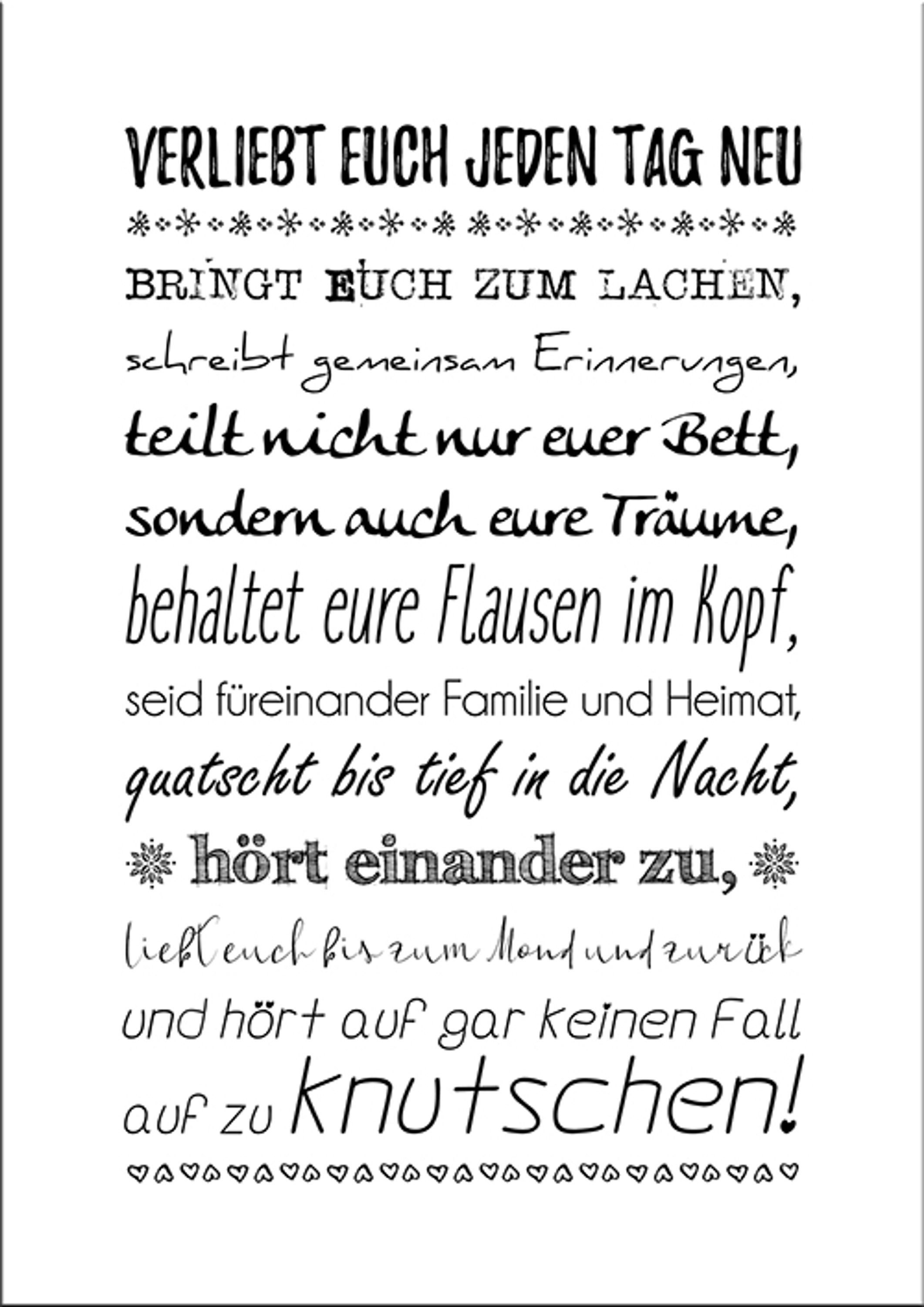 artissimo Deco-Panel Bild mit Spruch ca. 29x41cm / Geschenk Hochzeit / Wandbild / Liebe, Spruchbild: Liebe - Geschenk Hochzeit