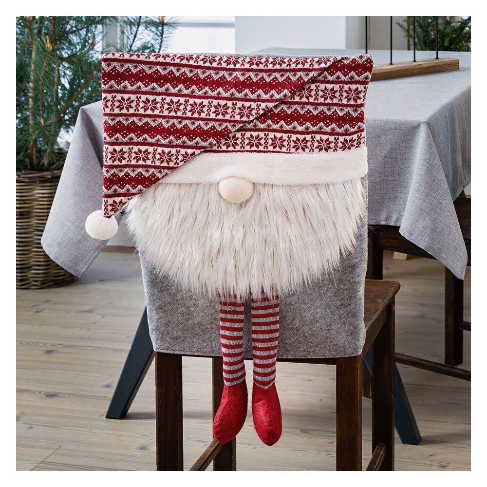 Home-trends24.de Stuhlhusse Wichtel Stuhl Husse Weihnachten Deko Bezug Santa Weihnachtsmann – Bild 2 von 5