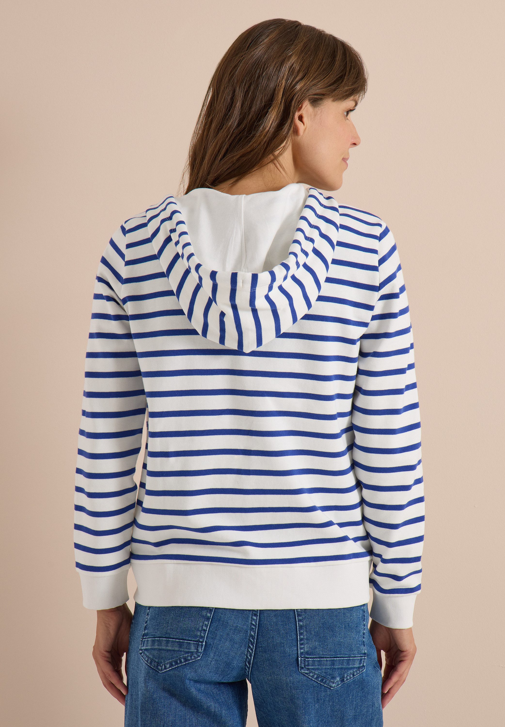 CECIL Langarmshirt mit Kapuze mit Tunnelzugband