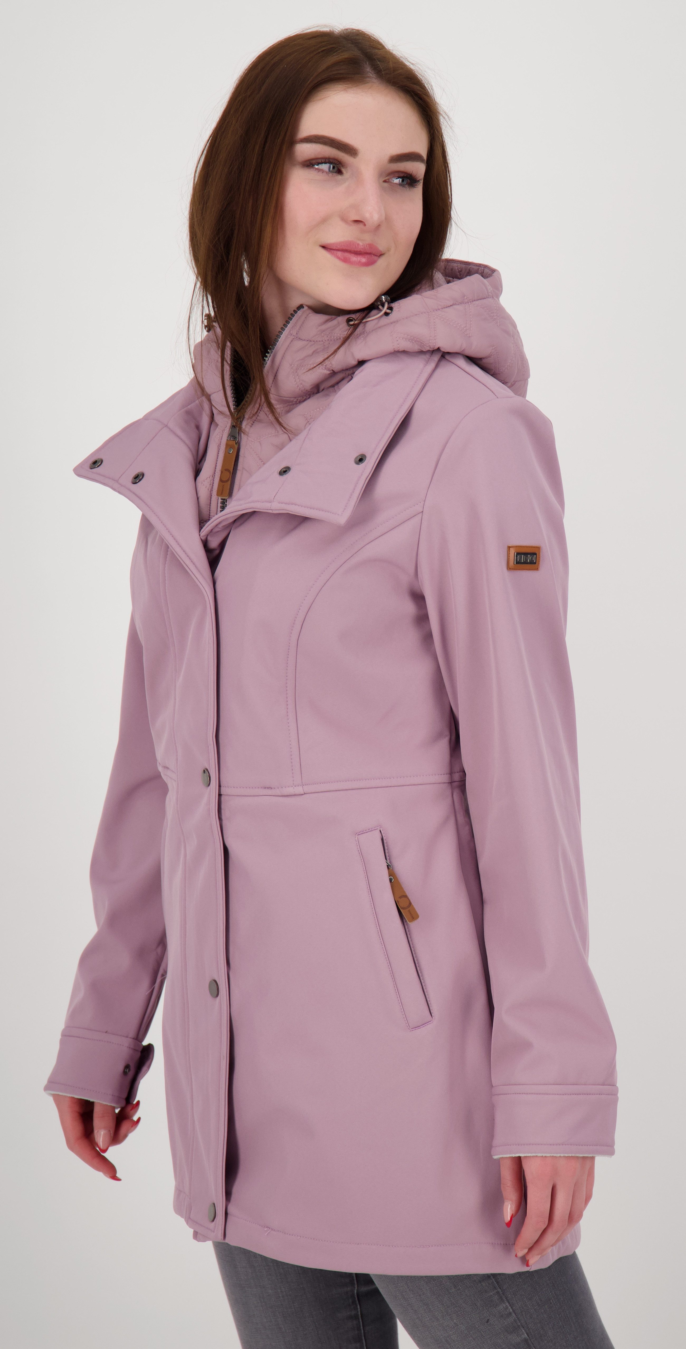 LPO Softshelljacke LUCANIA PEAK Women leichte Softshelljacke mit All-Over-Print und abnehmbarer Kapuze