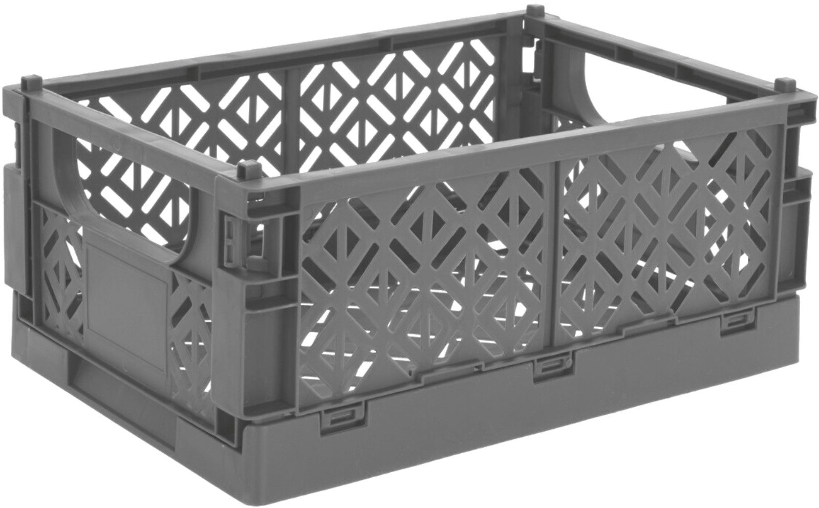 Koopman Klappbox Transportbox Kleinteilebox Faltbox 35x23x14cm 2er Set, Grau, Faltbar, Kunststoff, Tragegriffe, Stabil