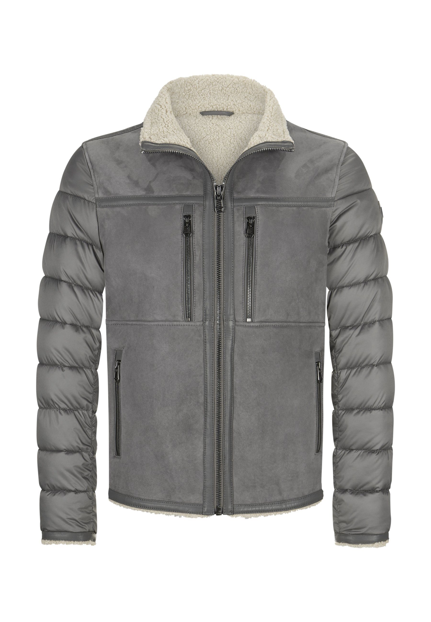 Lederjacke MSDorino Herren Bikerjacke Jacke Leder klassisch