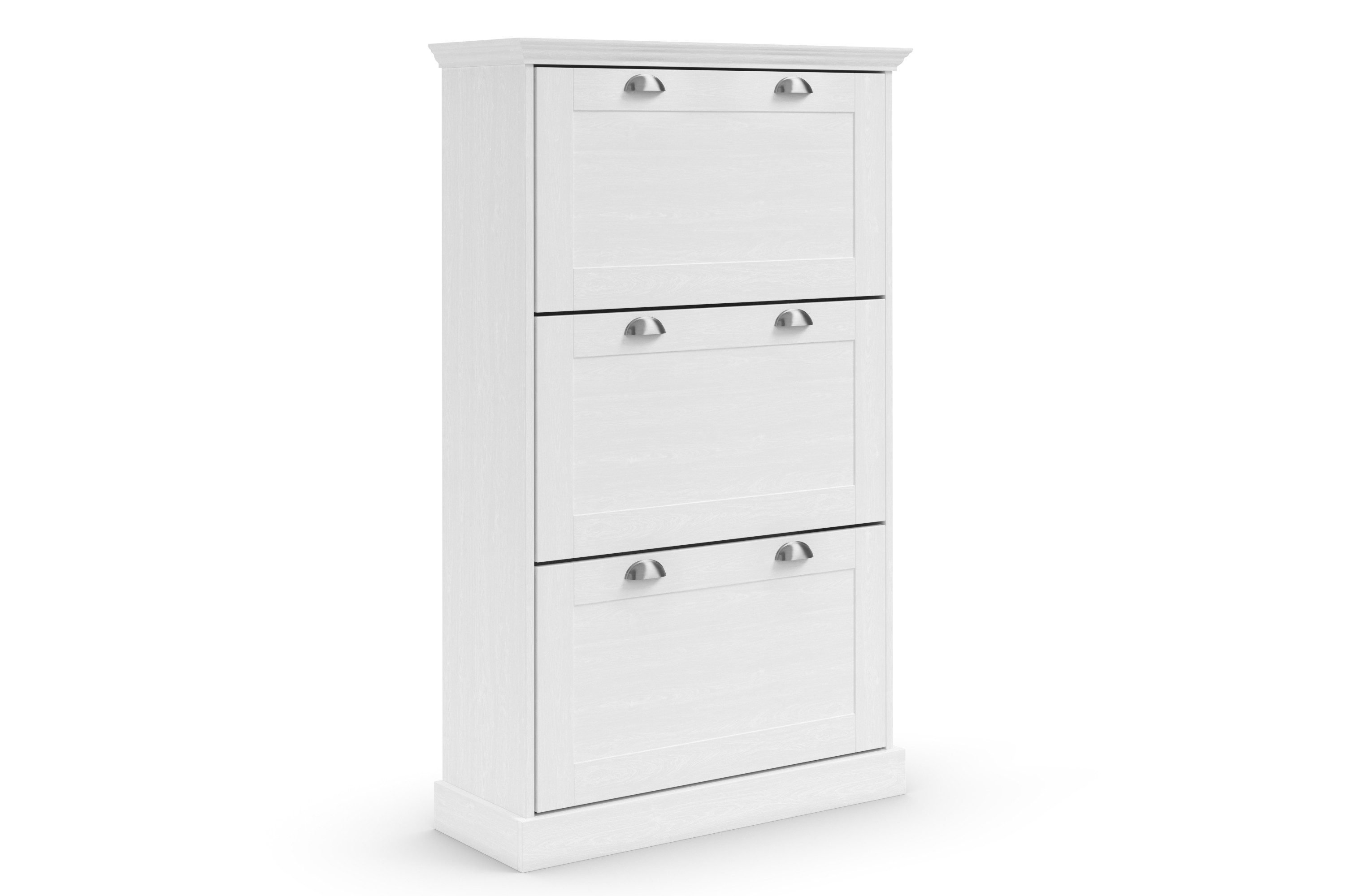 OTTO home Schuhschrank Motala mit 3 Klappen, Platz für 18-20 paar Schuhe, Breite 80 cm, Höhe 132 cm