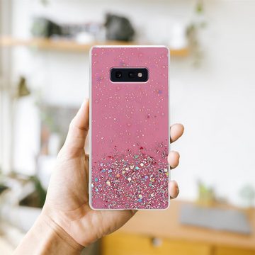 Cadorabo Handyhülle Samsung Galaxy S10e Samsung Galaxy S10e, Flexible TPU Silikon Handy Schutzhülle - Hülle - mit Glitzer