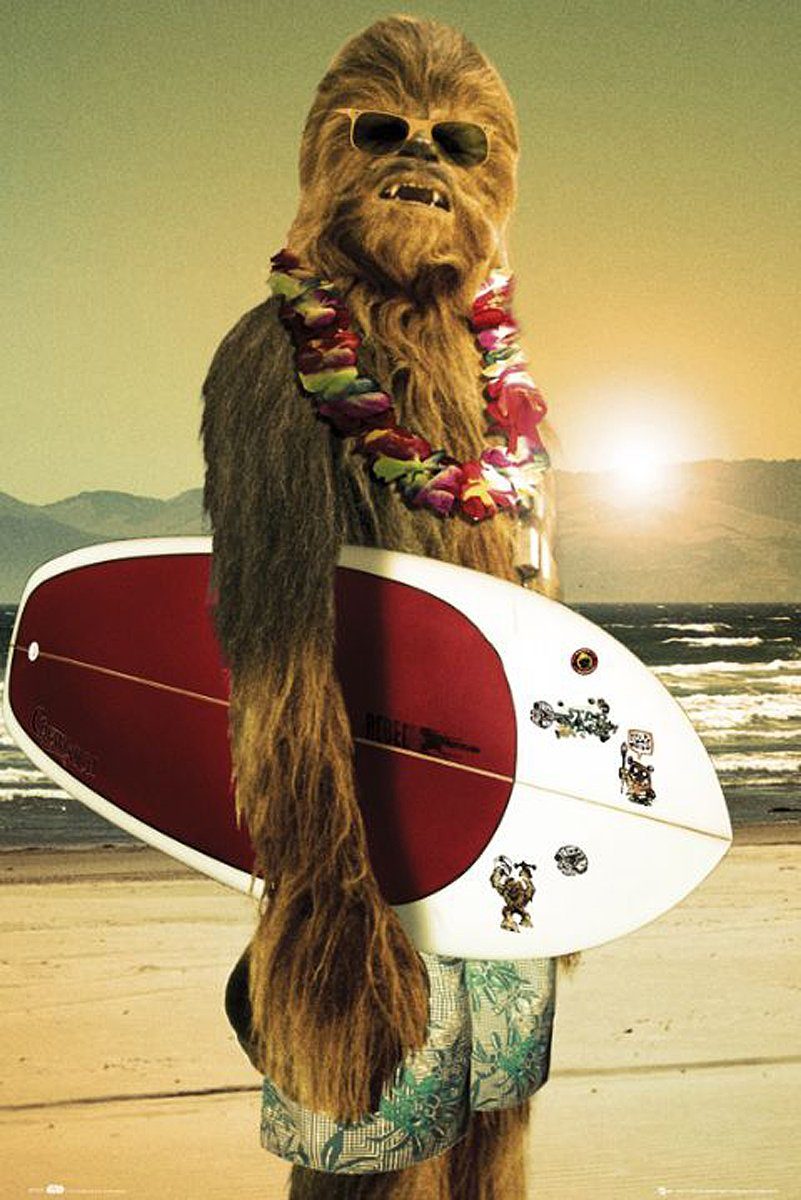 Star Wars Poster Star Wars Poster Chewbacca Surfin' 61 x 91,5 cm günstig online kaufen