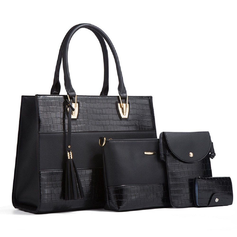 LIANNA Schultertasche Schultertasche Damen Handtasche Tote Shopper (Set, 1-tlg., Einkaufen, Reisen, Party und Business), Große Schultertasche, Umhängetasche mit Geldbörse und Kartenhalter