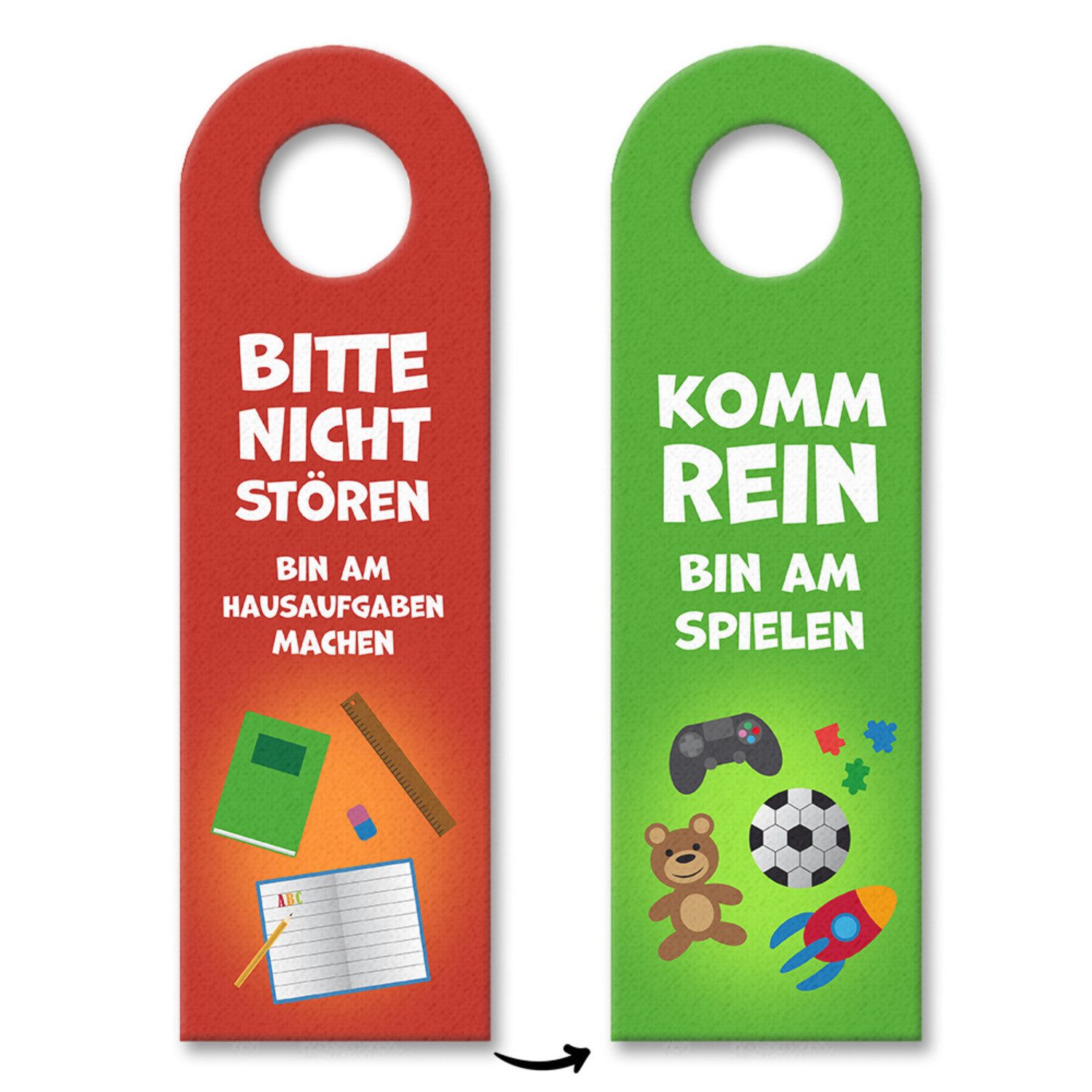 speecheese Dekohänger Mache Hausaufgaben - Bin am Spielen Türhänger für Jungs