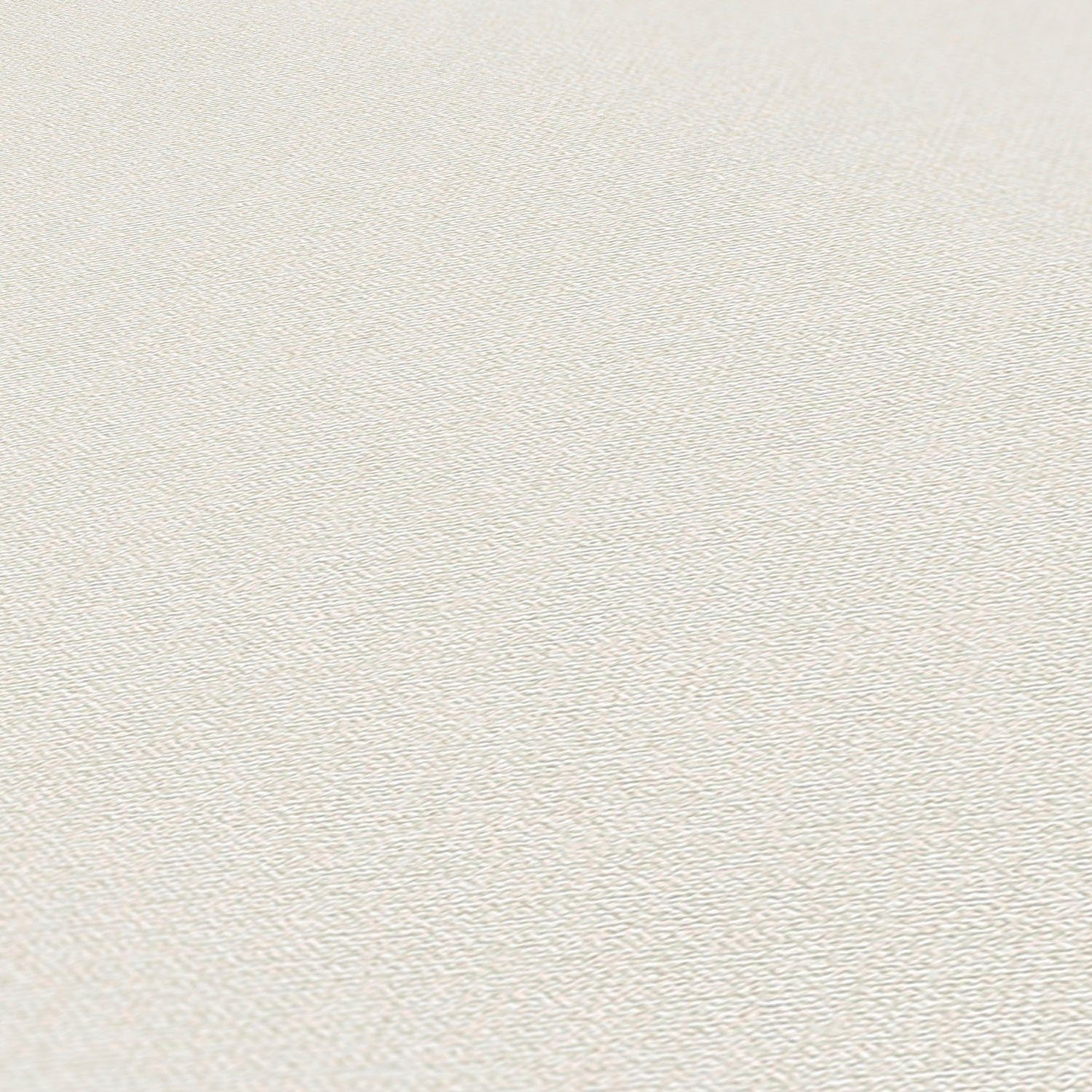 A.S. Création Vliestapete Natural Living leicht PVC-Frei Leinwandoptik, skandinavisch matt, strukturiert, Weiß,Creme Tapete umweltfreundlich nachhaltig (1 St)