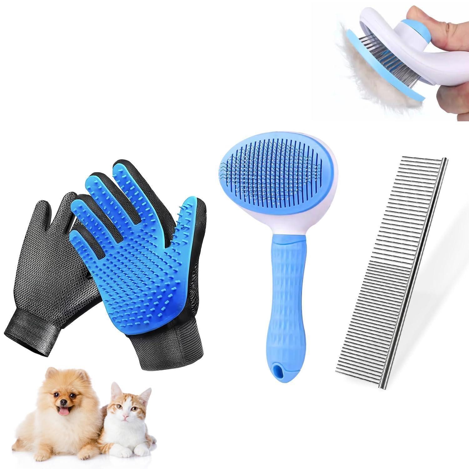 LuxusKollektion Putzzeug-Set Haustier Pflege-Set 4-tlg Grün