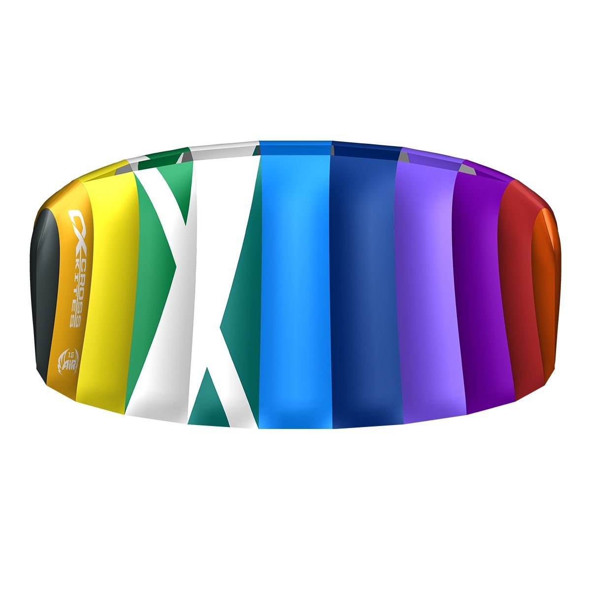 CrossKites Flug-Drache CrossKites Lenkmatte Air 1.2 Rainbow High Wind Lenkdrachen, mit Lenkschlaufen und Leinen