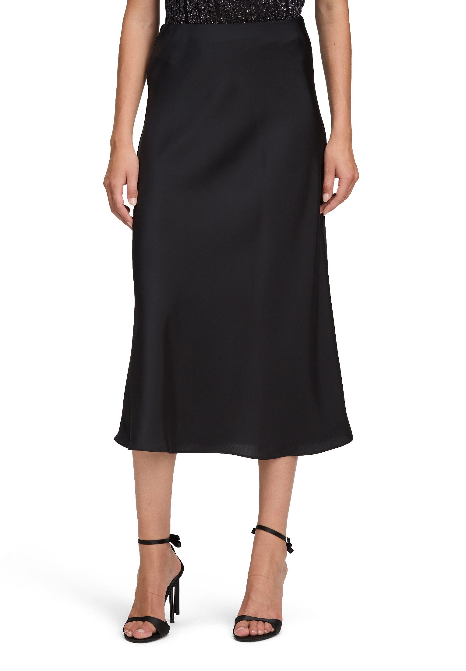 Betty&Co Midirock Damen Satinrock mit elastischem Bund günstig online kaufen