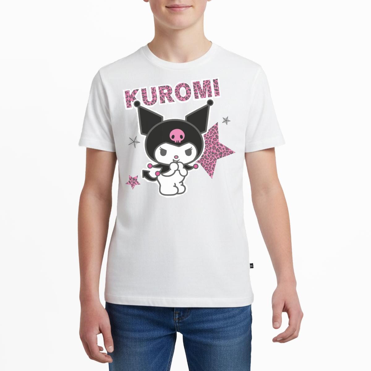 T-Shirt Kuromi Mit Schriftzug Leo Stil Teenager Premium T-Shirt