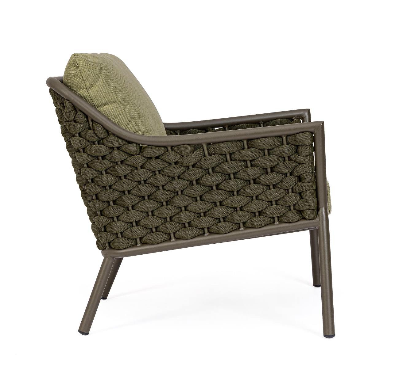 Feeling4Home Gartensessel Everly aus Aluminium, Olive