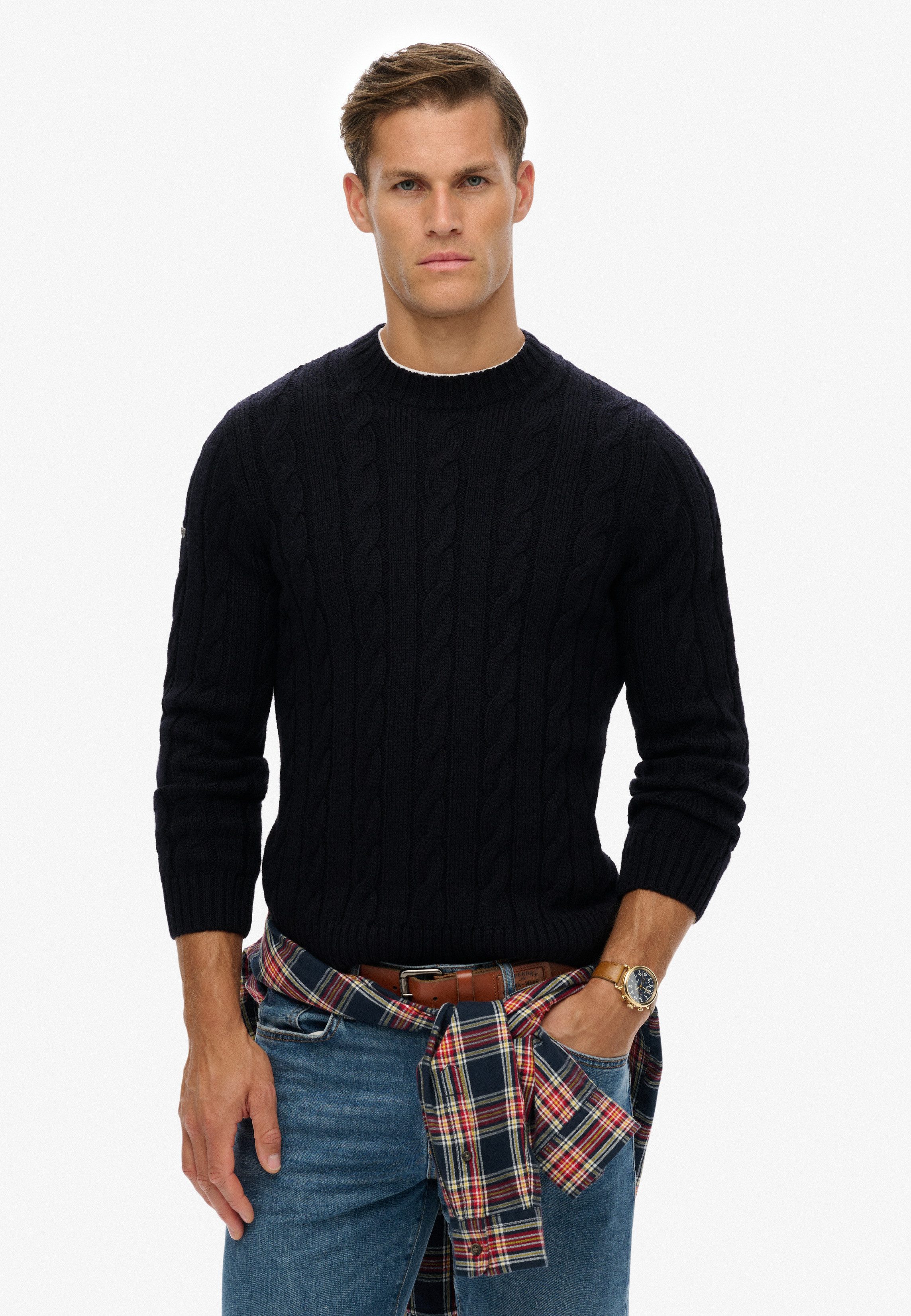 Superdry Strickpullover JACOB CABLE JUMPER günstig online kaufen