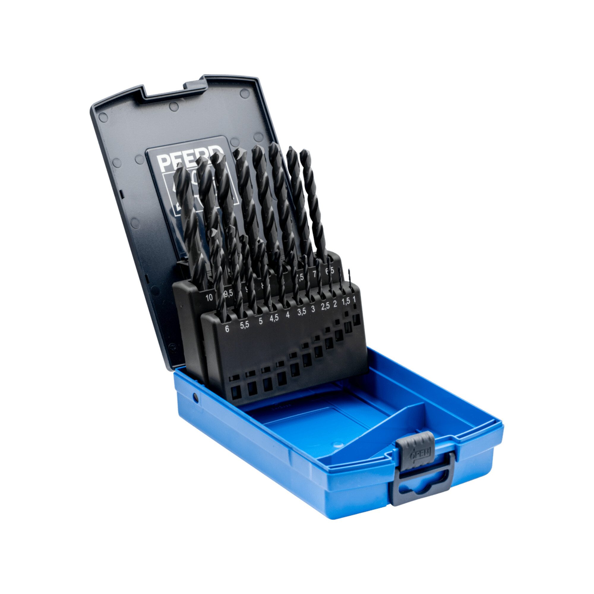 Pferd Metallbohrer PFERD TOOLS Spiralbohrer-Set 19-tlg. STEEL HSSG N DIN 338 universal