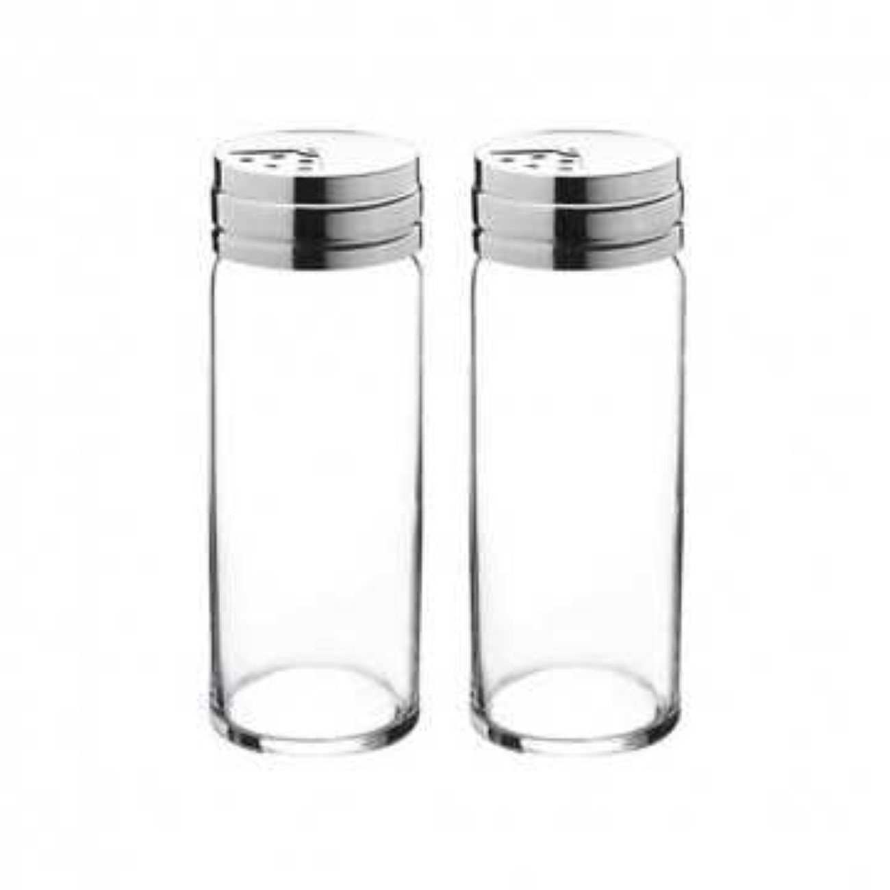 Pasabahce Gewürzstreuer 2er Gewürzstreuer-Set Salz, Pfeffer aus Glas und Edelstahl 160 ml, (2-tlg)