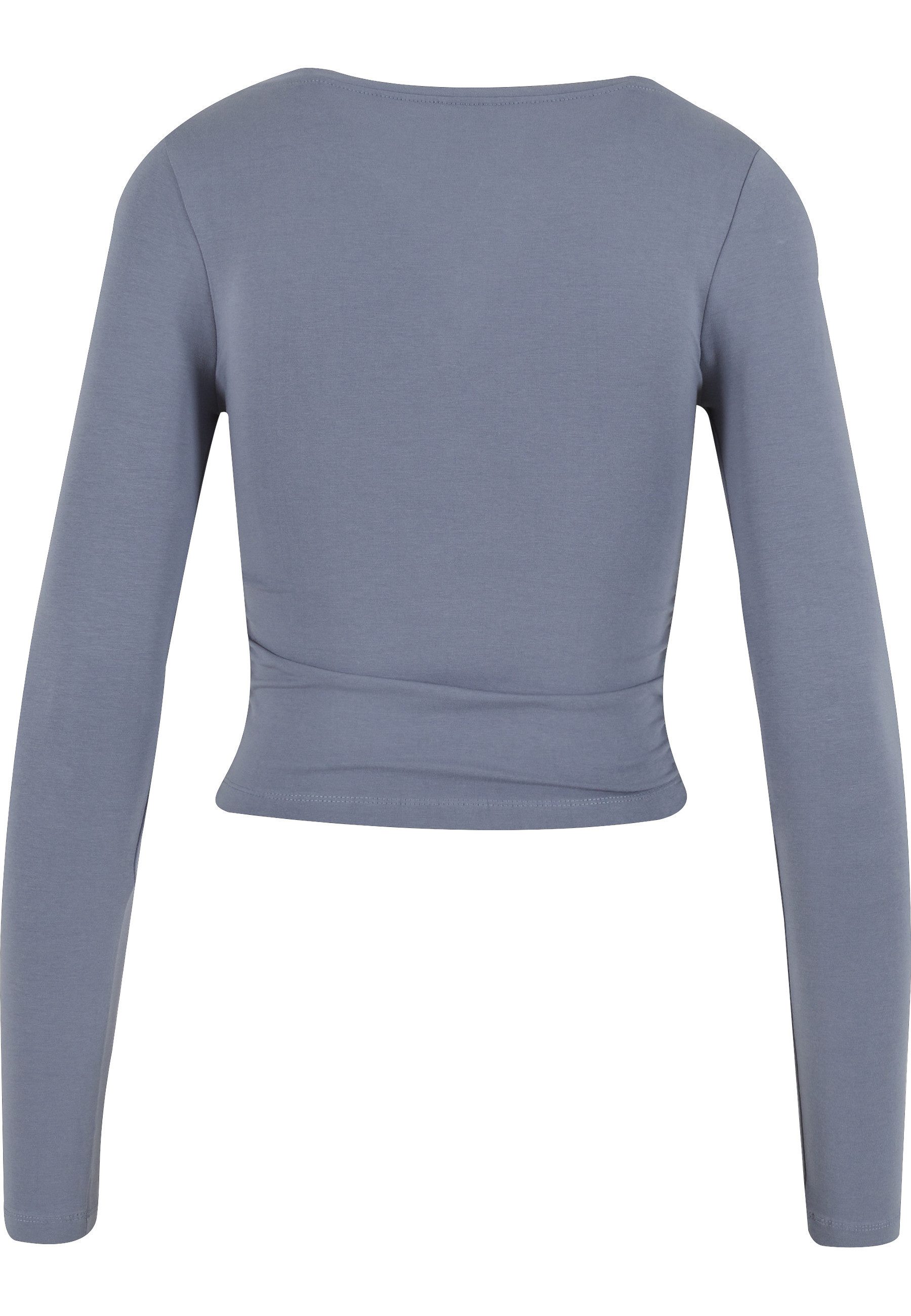 URBAN CLASSICS Longsleeve Urban Classics Ladies Ruffled Super Slim Longsleeve (1-tlg)