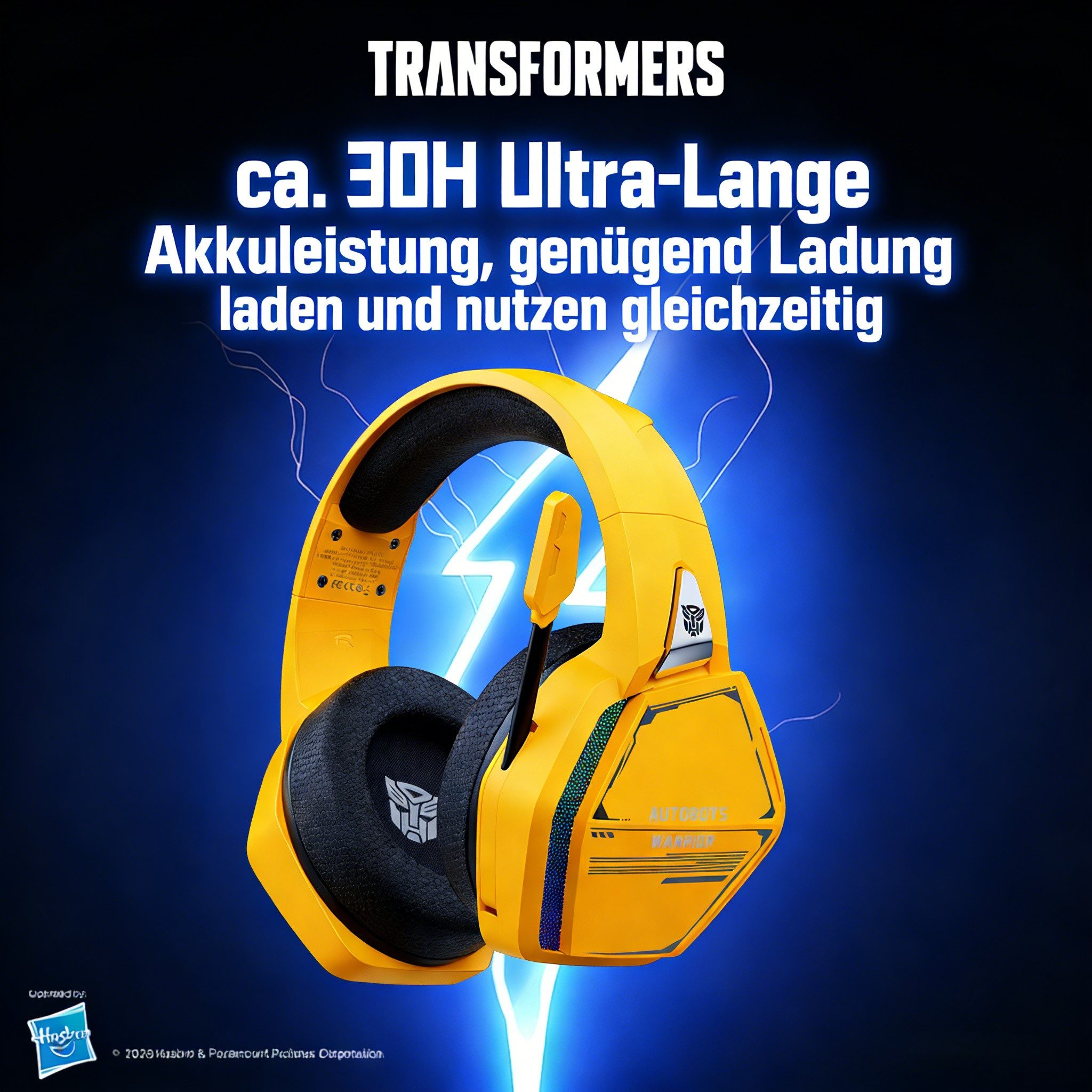 Rolipo 2.4G & Bluetooth 5.4 Kabelloses Gaming-Headset mit 7.1 Surround Sound Over-Ear-Kopfhörer (ca. 0,3kg, 215*111*240mm, Bluetooth, 50 mm Treiber, 30 h Akku – Latenzarm für PC, PS4, PS5, Switch)
