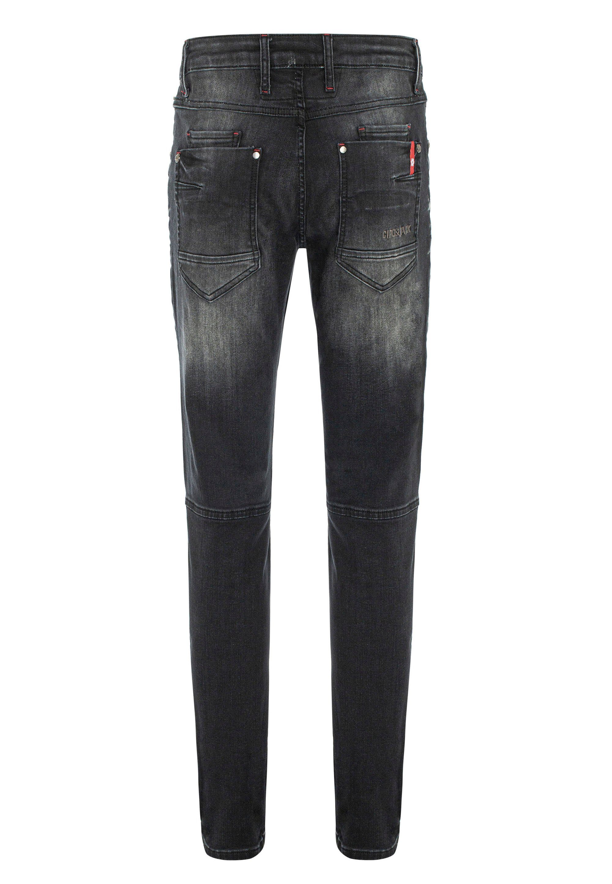 & Cipo Straight-Jeans mit Baxx cooler Used-Waschung