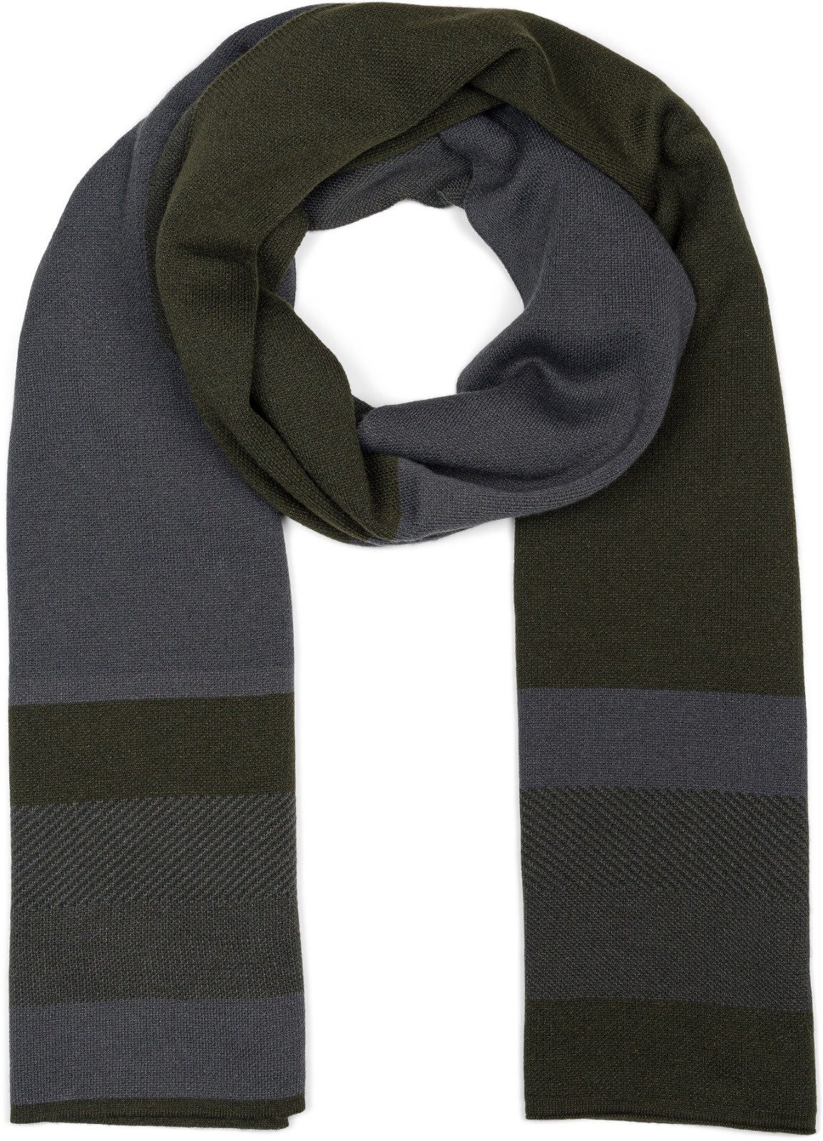Strickschal Feinstrick Schal mit Streifen