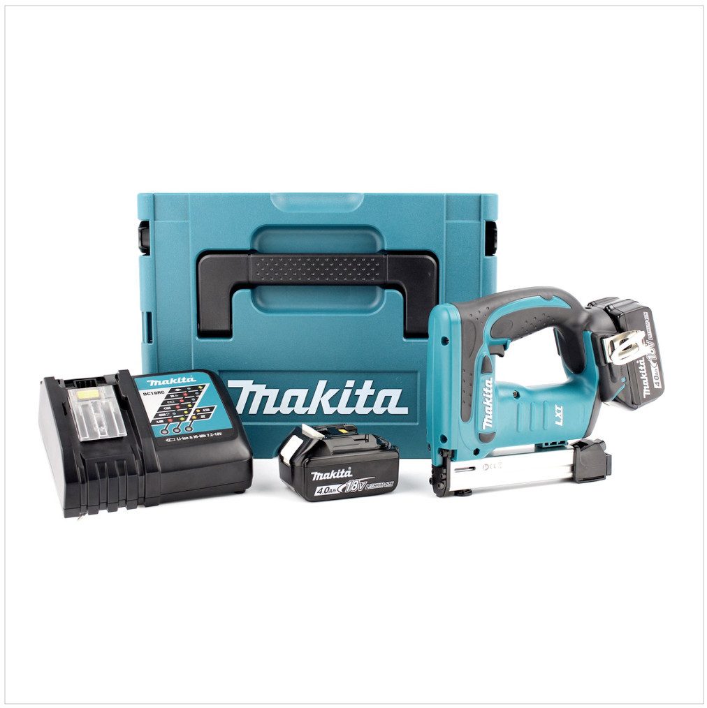 Makita Nagler DST 221 RMJ 18 V Li-Ion Akku Tacker im MAKPAC inkl. 2x BL 1840 B Akku