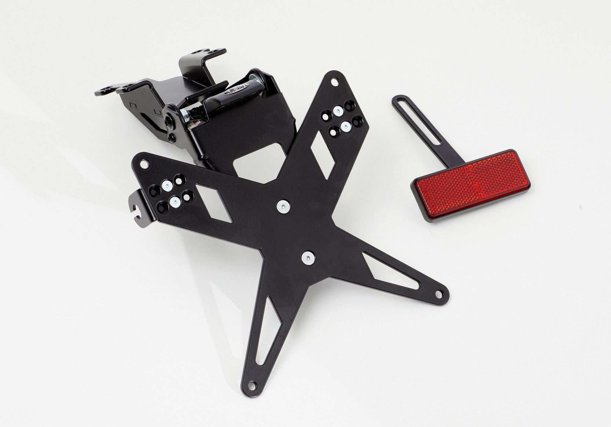 PROTECH Auspuff-Flexrohr Kennzeichenhalterset inkl. Reflektor und Kennzeichenbeleuchtung Edels