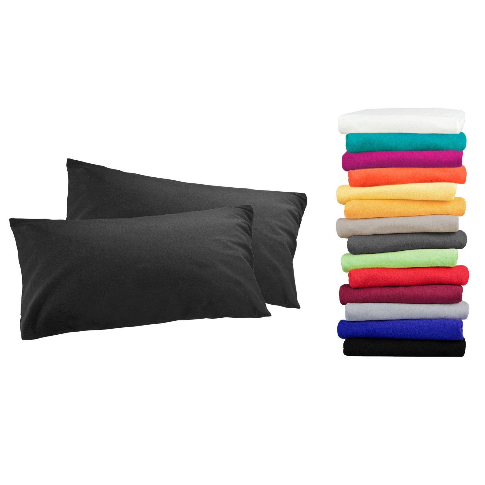 MOON Heimtextilien Kissenbezug / Seitenschläferkissenbezug 2er Pack MOON-Luxury Linon 100% Baumwolle, Linon