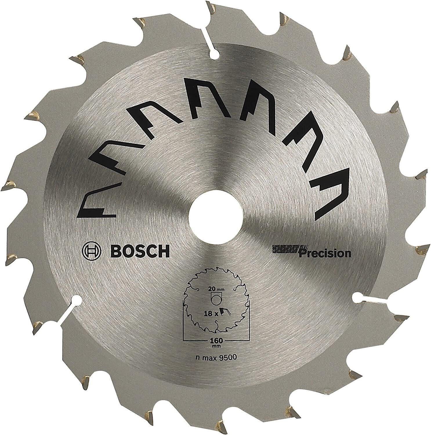 Bohrfutter x x 160 Bosch 2609256855 Sägebla 2 Kreissägeblatt Precision Z18 20/16 BOSCH
