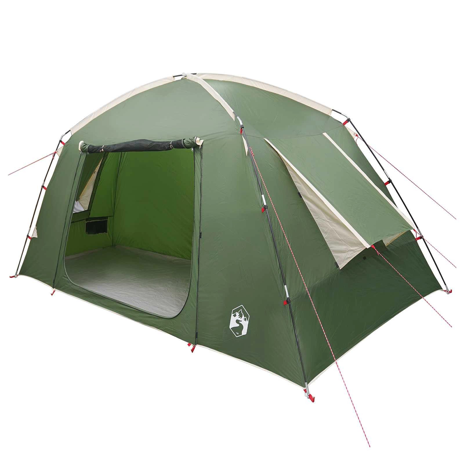 Kuppelzelt Hütten-Zelt mit Dach Grün 300 x 210 x 156 cm Polyester