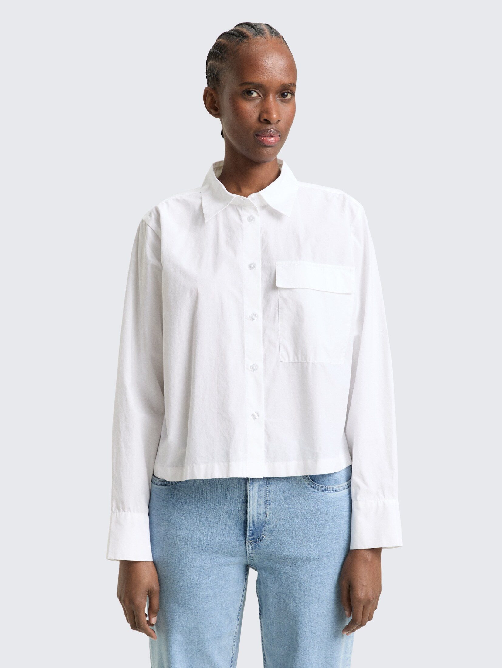 TOM TAILOR Denim Langarmbluse Blusen & Shirts Boxy Fit Hemdbluse aus Baumwo günstig online kaufen