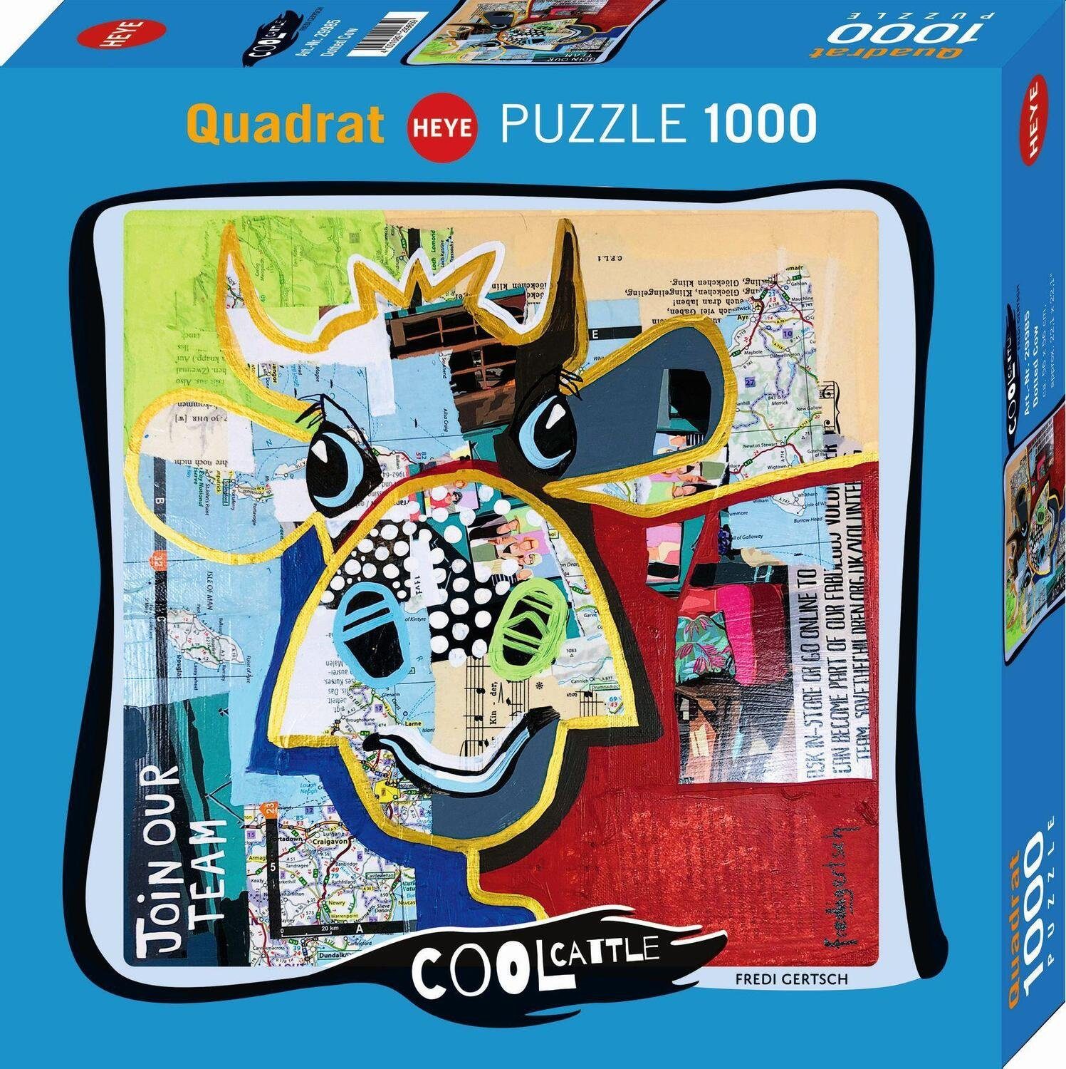 HEYE Puzzle Dotted Cow Puzzle 1000 Teile, 1000 Puzzleteile
