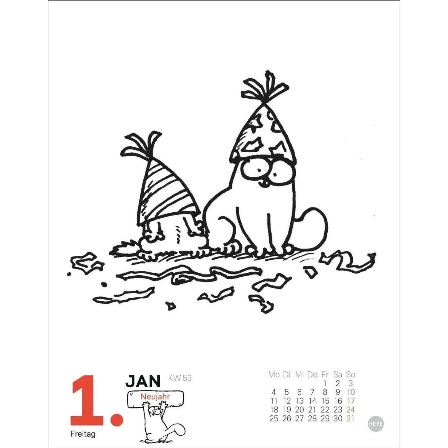 HEYE Abreißkalender Simons Katze Tagesabreißkalender 2027 – Bild 4 von 5