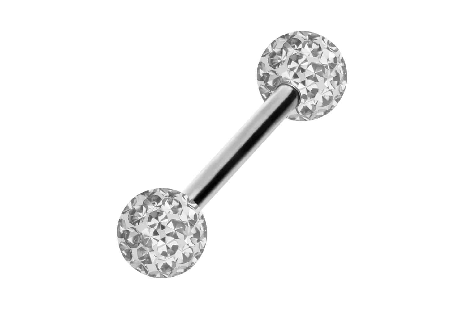 PIERCINGLINE Brustwarzenpiercing Titan Barbell EPOXY-KUGELN (Barbells, 1-tlg)