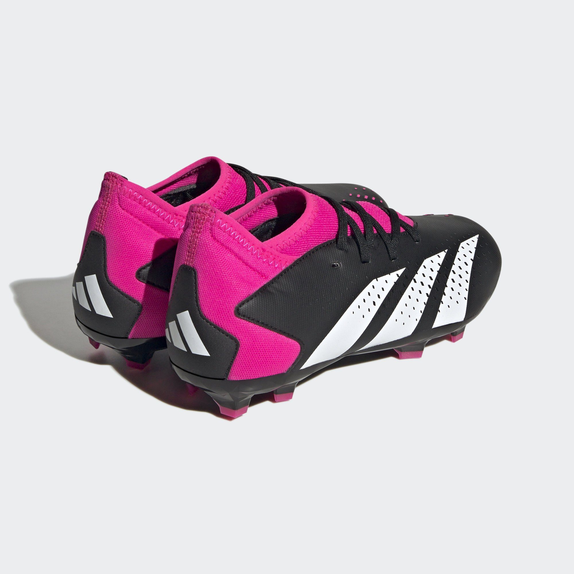 Fußballschuh 2 Black Performance PREDATOR ACCURACY.3 / FUSSBALLSCHUH FG White / adidas Team Pink Shock Core Cloud