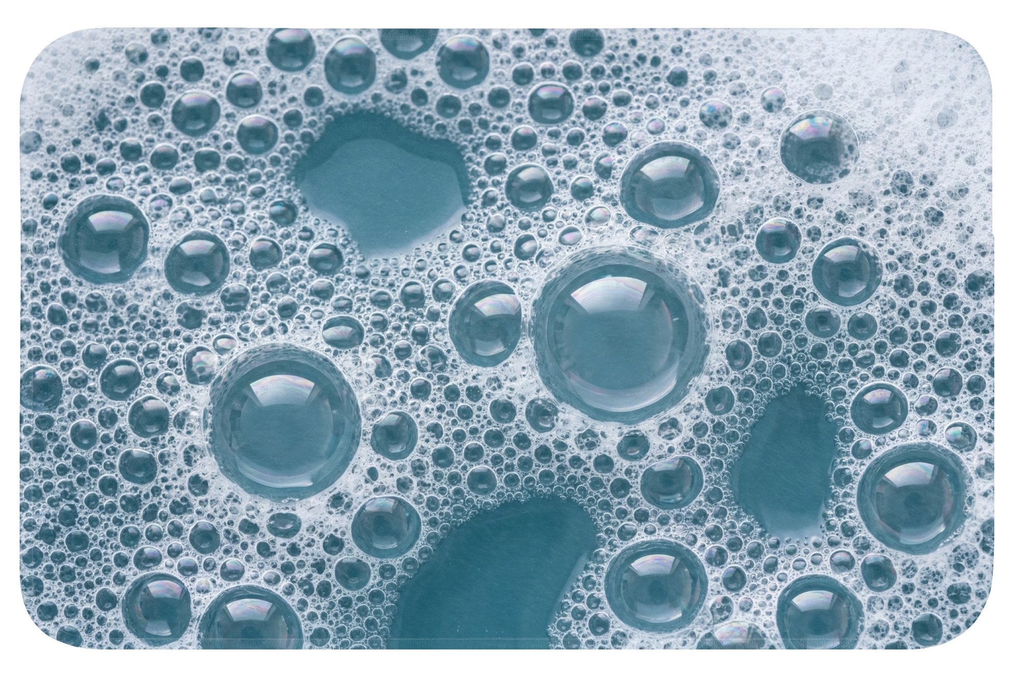 OnlyWow Badematte Schaum - Wasser - Textur, Höhe 10 mm, Polyester, Rechteckig, Badezimmerteppich, Badteppich, Rutschfest, Duschvorleger, Duschmatte