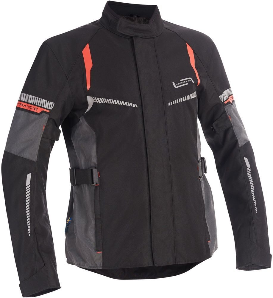 Lindstrands Motorradjacke Textile Jacket Backafall Black/Grey