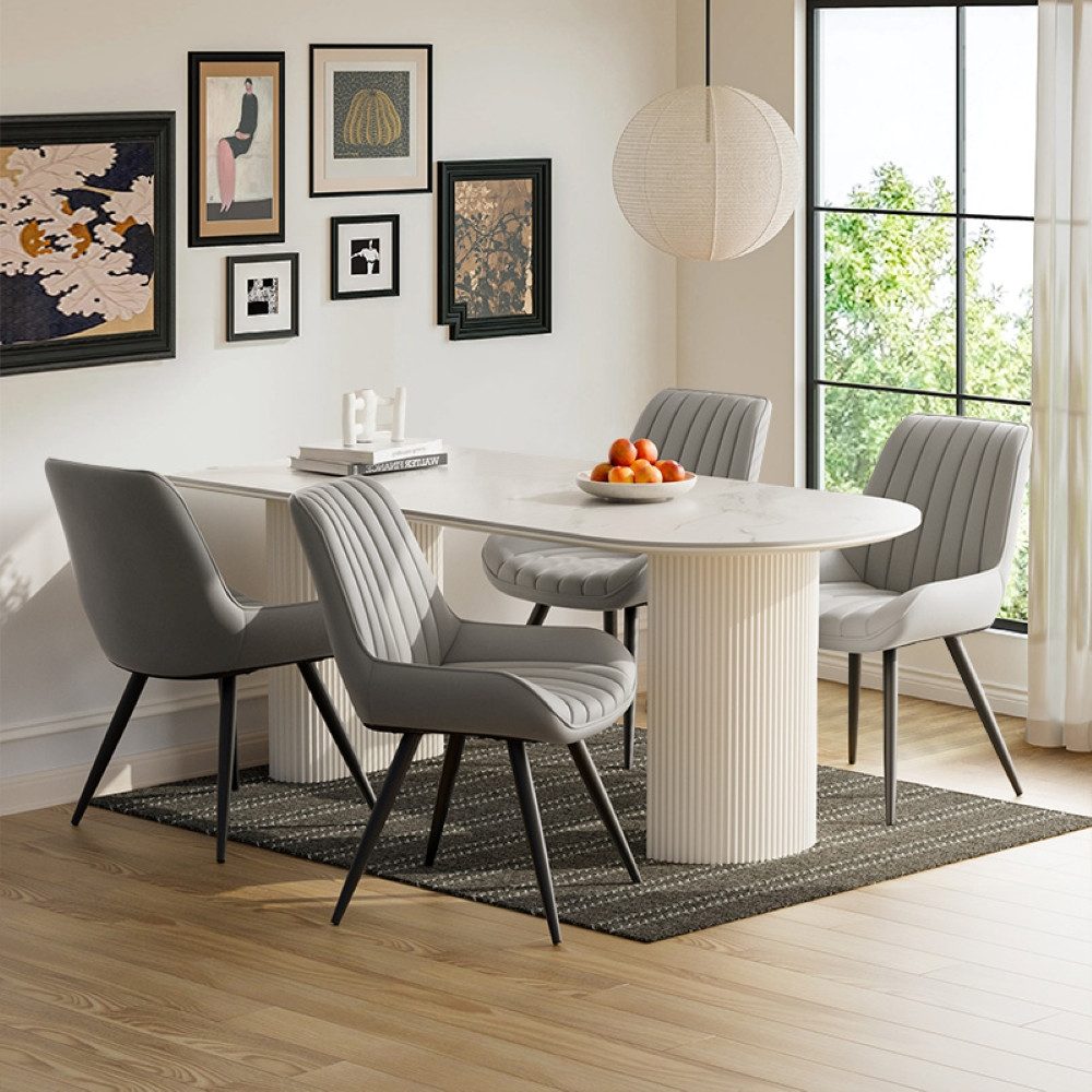HawthyHome Esszimmerstuhl bequeme Polsterstühle Küchenstuhl (4 St), mit Rückenlehne und Metallbeine