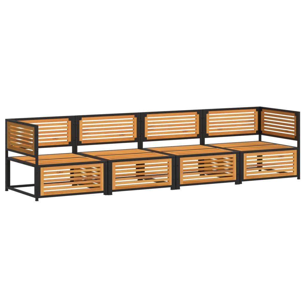 vidaXL Gartenlounge-Set 4-tlg. Garten-Sofagarnitur mit Kissen günstig online kaufen
