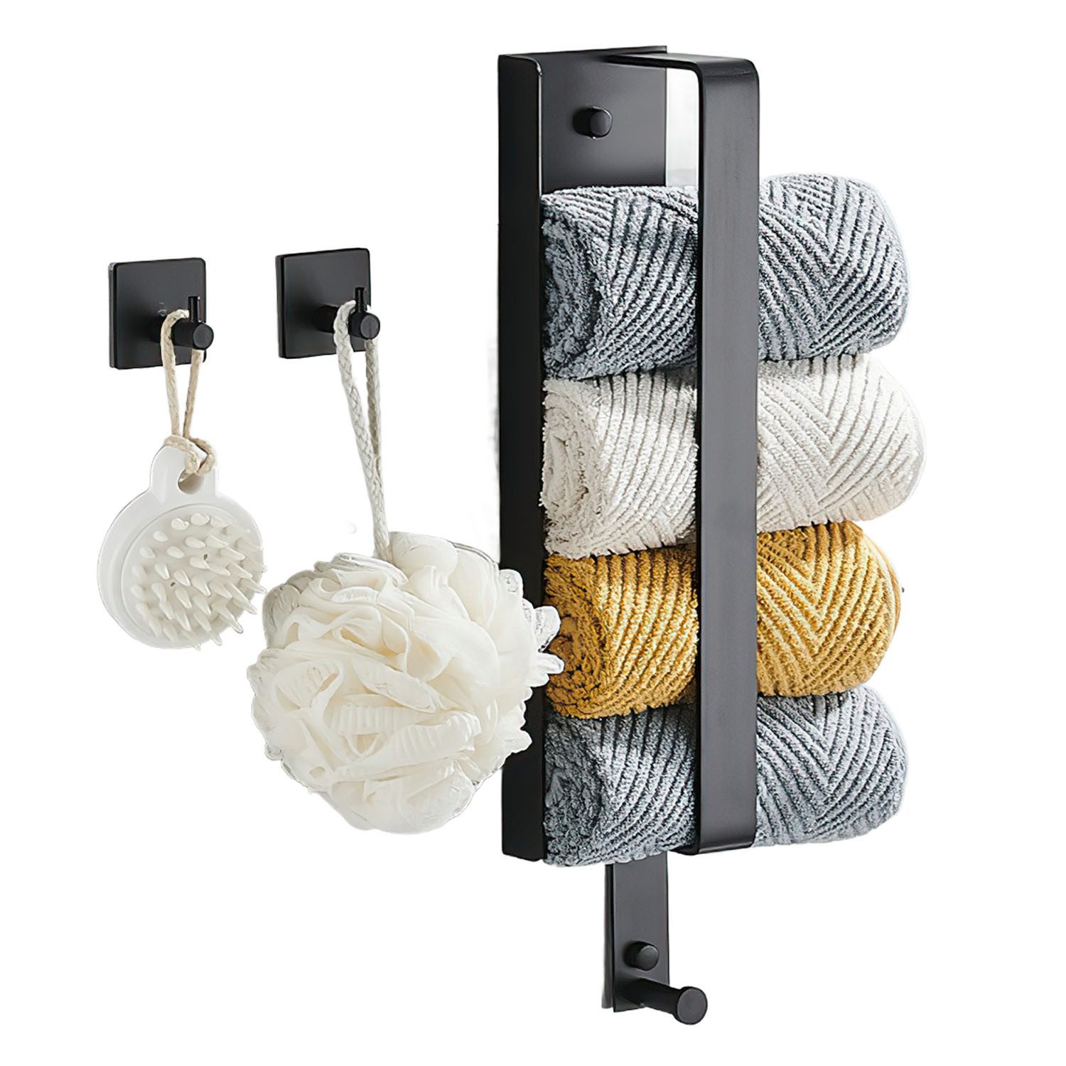 HEYHIPPO Handtuchhalter Badezimmer-Handtuch-Organizer,wandmontierter Handtu günstig online kaufen